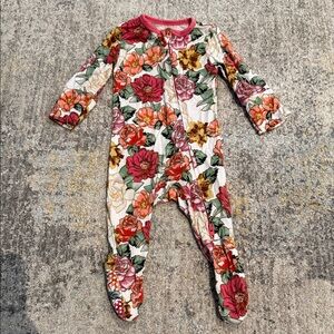 Floral Fantasy Kids Footie Pajamas